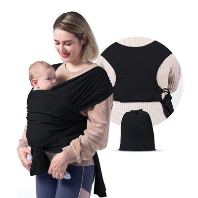 Porte-bébé enveloppant, portant un porte-bébé réglable en écharpe  nouveau-né à tout-petit, maille respirante bébé